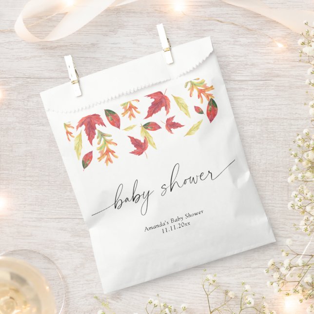 Sachets En Papier Chute du Baby shower feuille (Coupé)