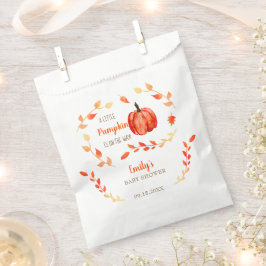 Sachets En Papier Chute Petit Baby shower Citrouille Aquarelle Folio