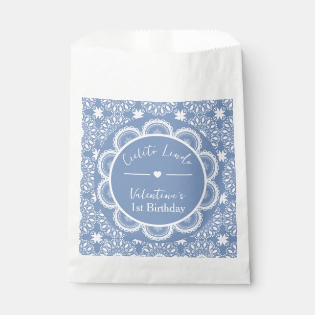 Sachets En Papier Cielito Lindo 1st Birthday Blue (Devant)