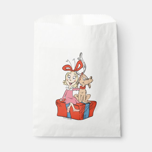 Sachets En Papier Cindy Lou Who and Max on a Present (Devant)