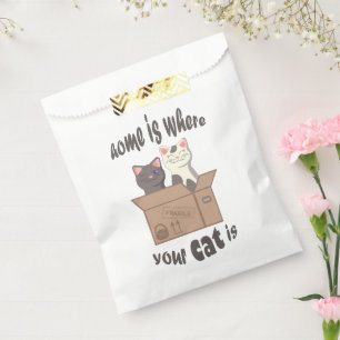 Sachets En Papier Citation drôle Accueil est où est votre chat