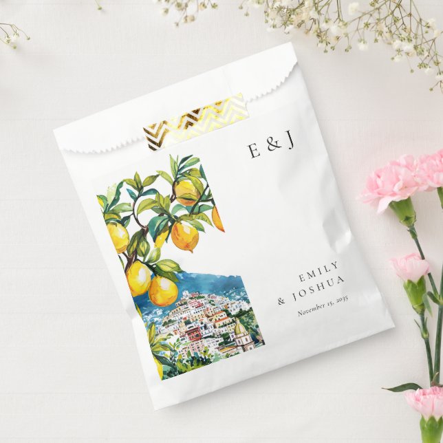 Sachets En Papier Citron Citrus Côte Amalfi Mariage italien (Scellé)