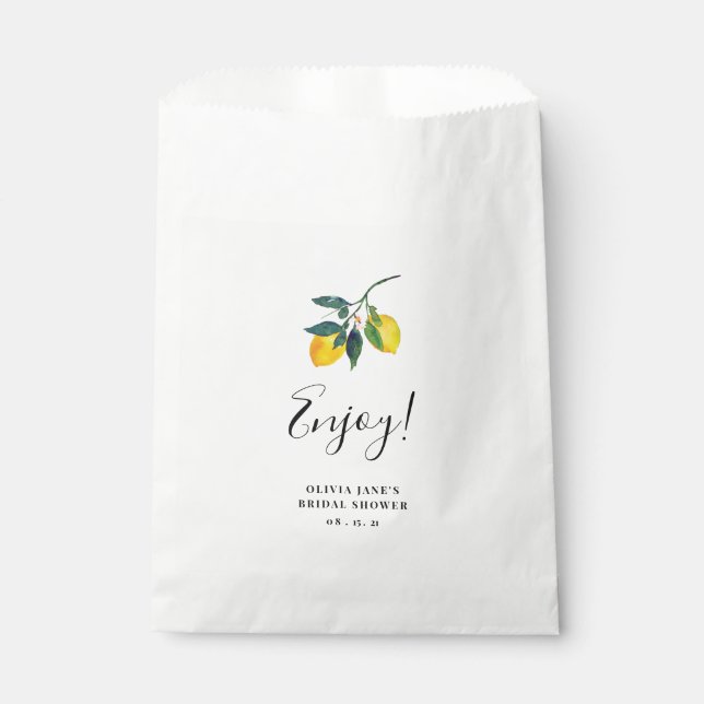 Sachets En Papier Citron tropical personnalisé (Devant)