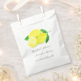 Sachets En Papier Citrons Mariage d'aquarelle de fruits jaunes