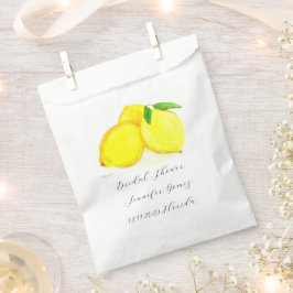 Sachets En Papier Citrons Mariage d'aquarelle de fruits jaunes