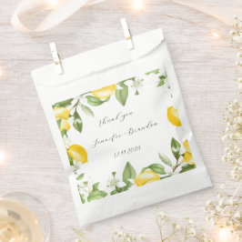 Sachets En Papier Citrons Mariage d'aquarelle de fruits jaunes