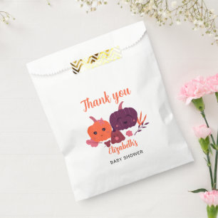 Sachets En Papier Citrouille Baby shower mignon Halloween noir