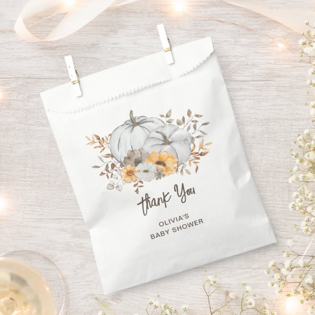 Sachets En Papier Citrouille d'automne (Coupé)