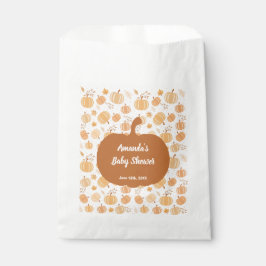 Sachets En Papier Citrouille de moisson d'automne Pastel Baby shower