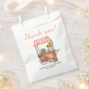 Sachets En Papier Citrouille est en route Baby shower Merci