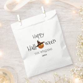 Sachets En Papier Citrouille Happy Halloween personnalisé
