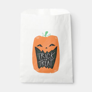 Sachets En Papier Citrouille Trick ou traitement Halloween