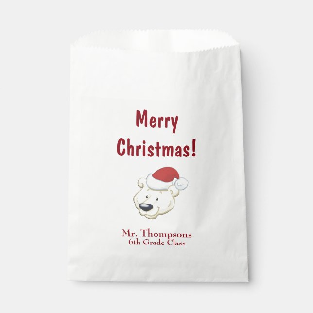 Sachets En Papier Classe Ours Polaire (Devant)
