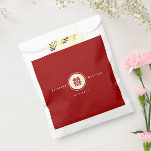 Sachets En Papier Classic Cercle Double Bonheur Mariage chinois