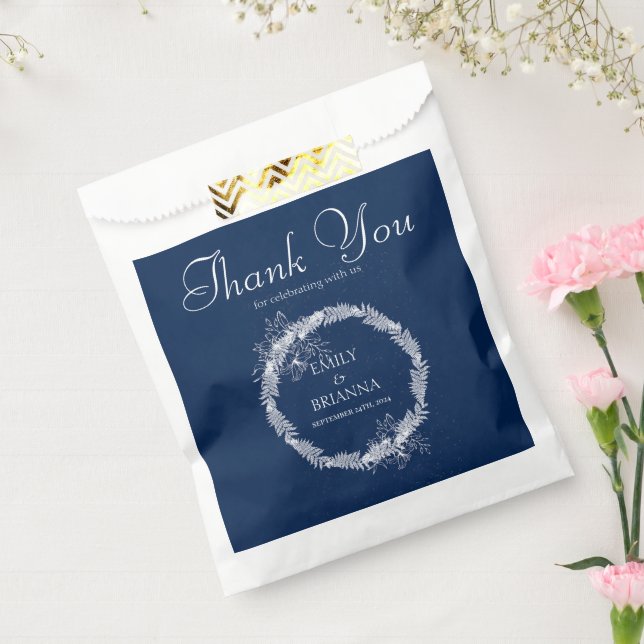 Sachets En Papier Classic Elegant mariage bleu marine (Scellé)