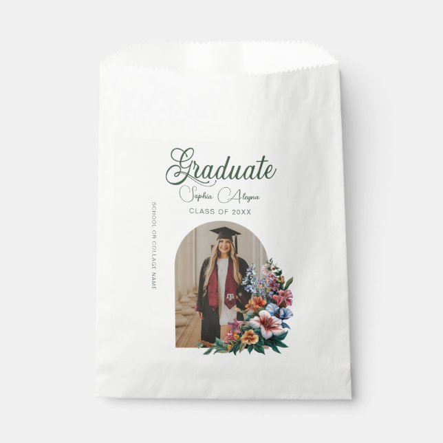 Sachets En Papier Classic Flower Garden Photo Graduation (Devant)
