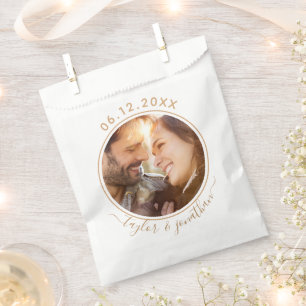 Sachets En Papier Classy Gold Chic Moderne Mariage Photo personnalis