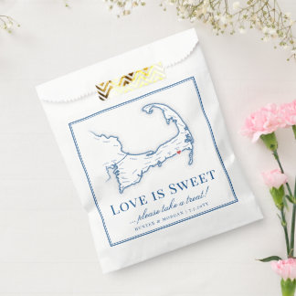 Sachets En Papier Club de plage Wychmere Cape Cod Plan de mariage