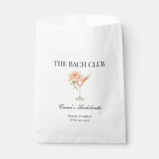 Sachets En Papier Club Social Personnalisé Blush Cocktail Bridesmaid