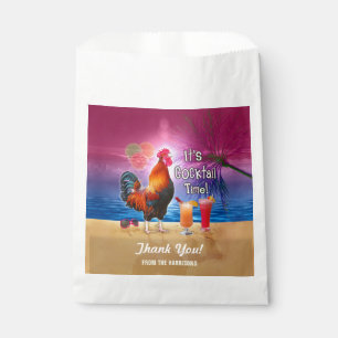 Sachets En Papier Cocktail Party Tropical Rooster Funny Summer Beach
