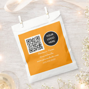 Sachets En Papier Code QR des médias sociaux Logo d'entreprise moder