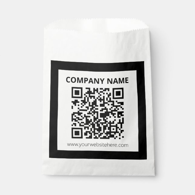 Sachets En Papier Code QR modifiable & Conception personnalisable si (Devant)