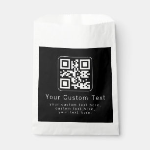 Sachets En Papier Code QR personnalisable & modèle de texte modifiab