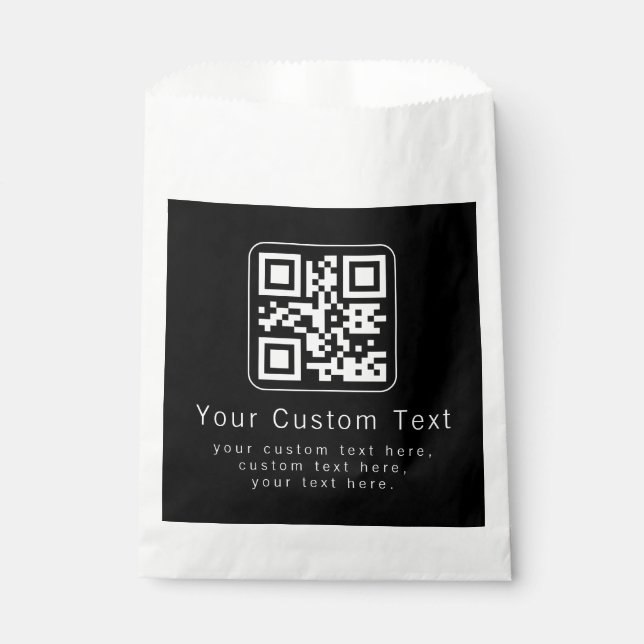 Sachets En Papier Code QR personnalisable & modèle de texte modifiab (Devant)