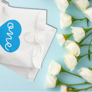 Sachets En Papier Coeur 1er anniversaire