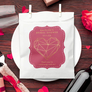Sachets En Papier Coeur géométrique Fête des mariées de la Saint Val