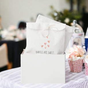 Sachets En Papier Coeurs d'eau douce Les bébés filles sont des sac