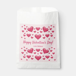 Sachets En Papier Coeurs roses Heureuse Sainte-Valentin et texte per