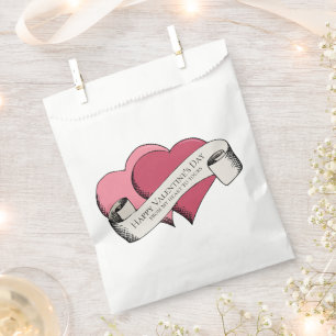 Sachets En Papier Coeurs roses Heureuses Saintes-Valentin élégants