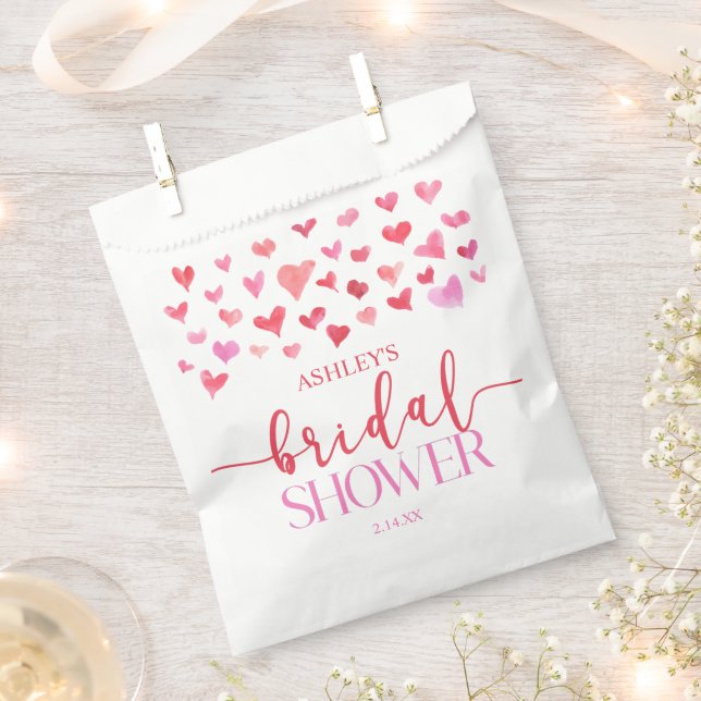 Sachets En Papier Cœurs Roses Rouges Mariage Saint-Valentin  (Coupé)