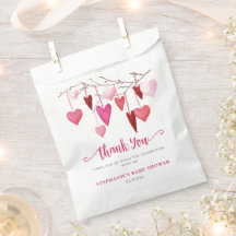Coeurs roses Valentine Baby shower