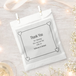 Sachets En Papier Coeurs simples et romantiques Mariage gris clair