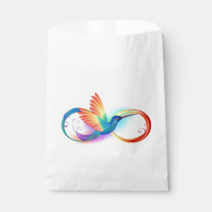 Sachets En Papier Colibri arc-en-ciel avec symbole Infinity