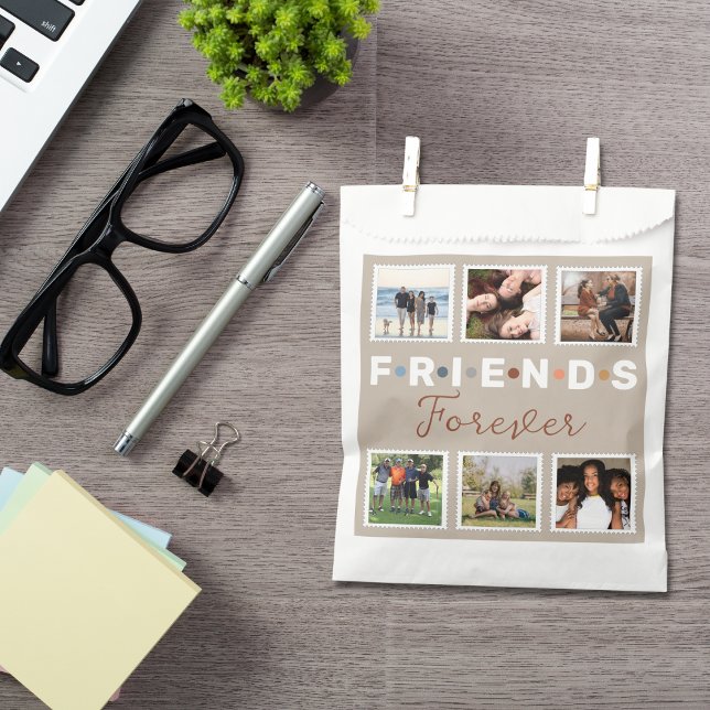 Sachets En Papier Collection photo moderne Beige Friends Forever (Créateur téléchargé)