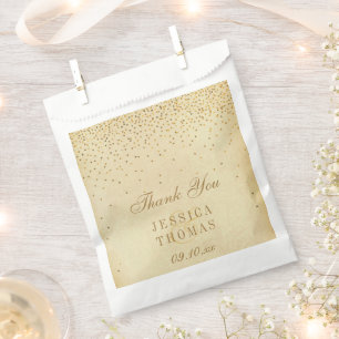 Sachets En Papier Collection Vintage de Mariage Glam Gold Confetti