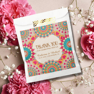 Sachets En Papier Coloré Ethnic Mandala Bold & Bright Mariage