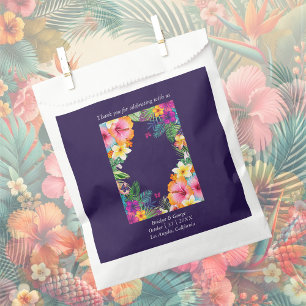 Sachets En Papier Coloré hawaïen tropical Mariage