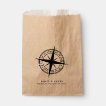 Compas avec vos dates spéciales sac de faveur mari