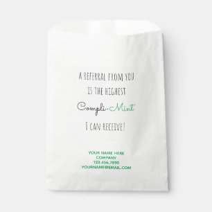 Sachets En Papier Compliment de bonbons à la menthe de référence 