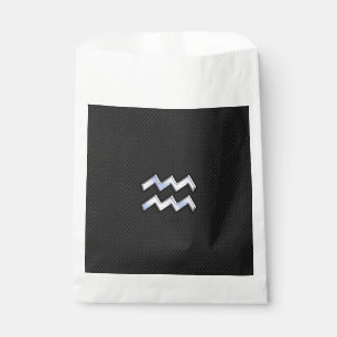 Sachets En Papier Connexion moderne Silver Aquarius Zodiac Snake
