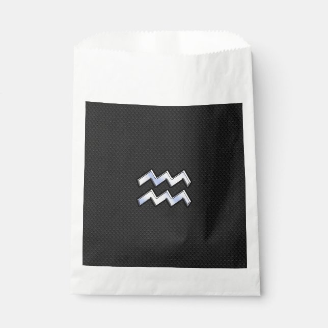 Sachets En Papier Connexion moderne Silver Aquarius Zodiac Snake (Devant)