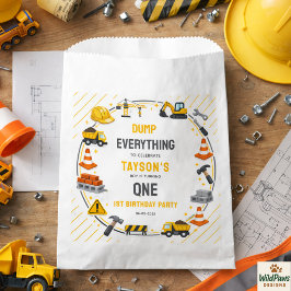 Sachets En Papier Construction 1ST Birthday | Builder Truck Party