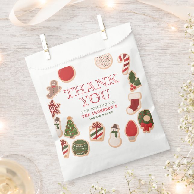 Sachets En Papier Cookie de Noël Onederday fête d'anniversaire (Coupé)