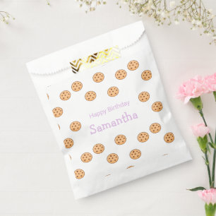 Sachets En Papier Cookies à puce chocolat blanc anniversaire