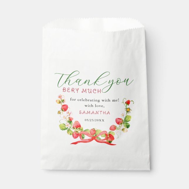 Sachets En Papier Coquette Berry Sweet N'importe quel âge Anniversai (Devant)