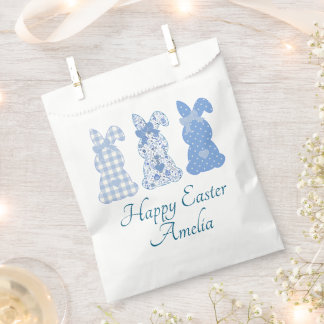 Sachets En Papier Coquette Boule de lapin de Pâques personnalisée Bl